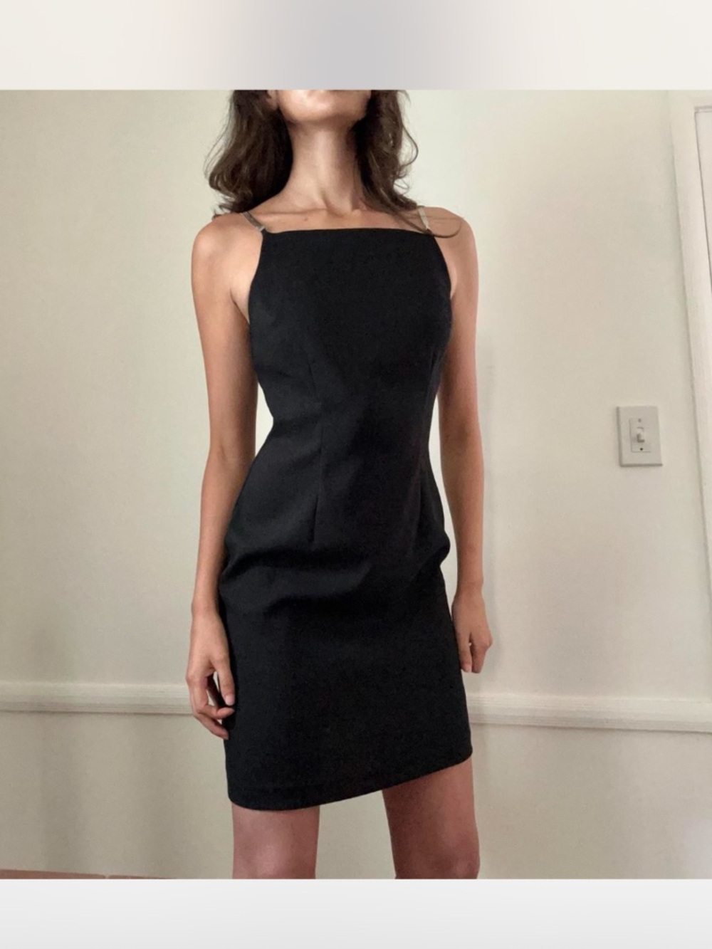 Banana Republic sz 6 black silk sheath dress sleeveless work to weekend classic
